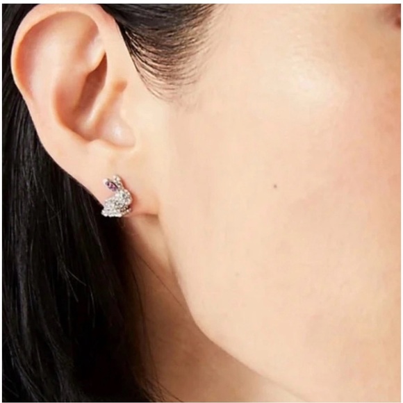 NWT kate spade Starring Bunny & Magic Wand Crystal Earrings with Gift Packaging - Picture 3 of 12